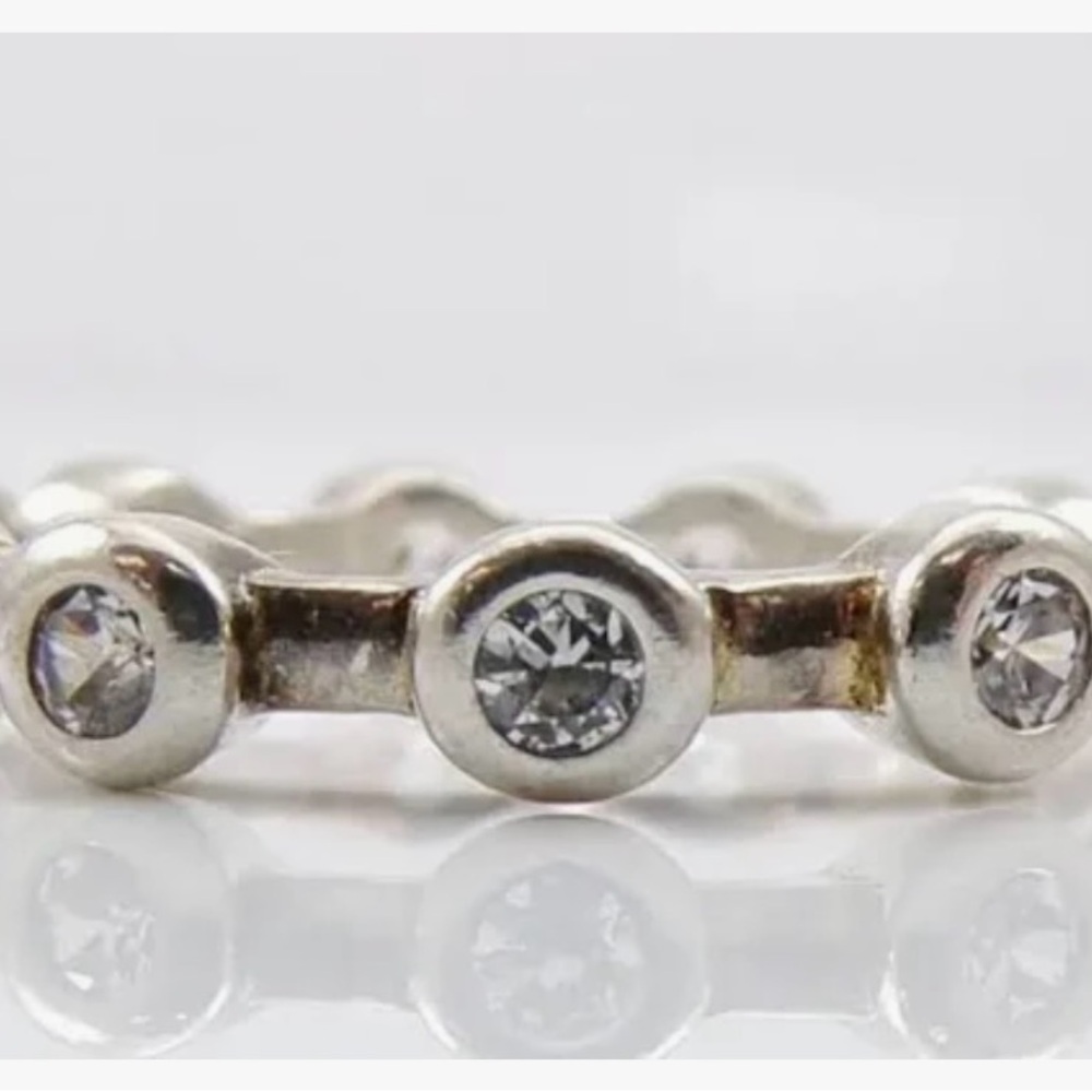 Silpada Silver Ring with Clear Stones - Picture 2 of 5